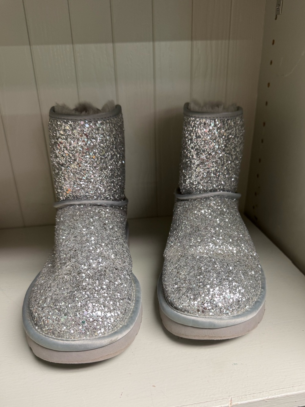 Sparkling Silver Glitter UGG Boots